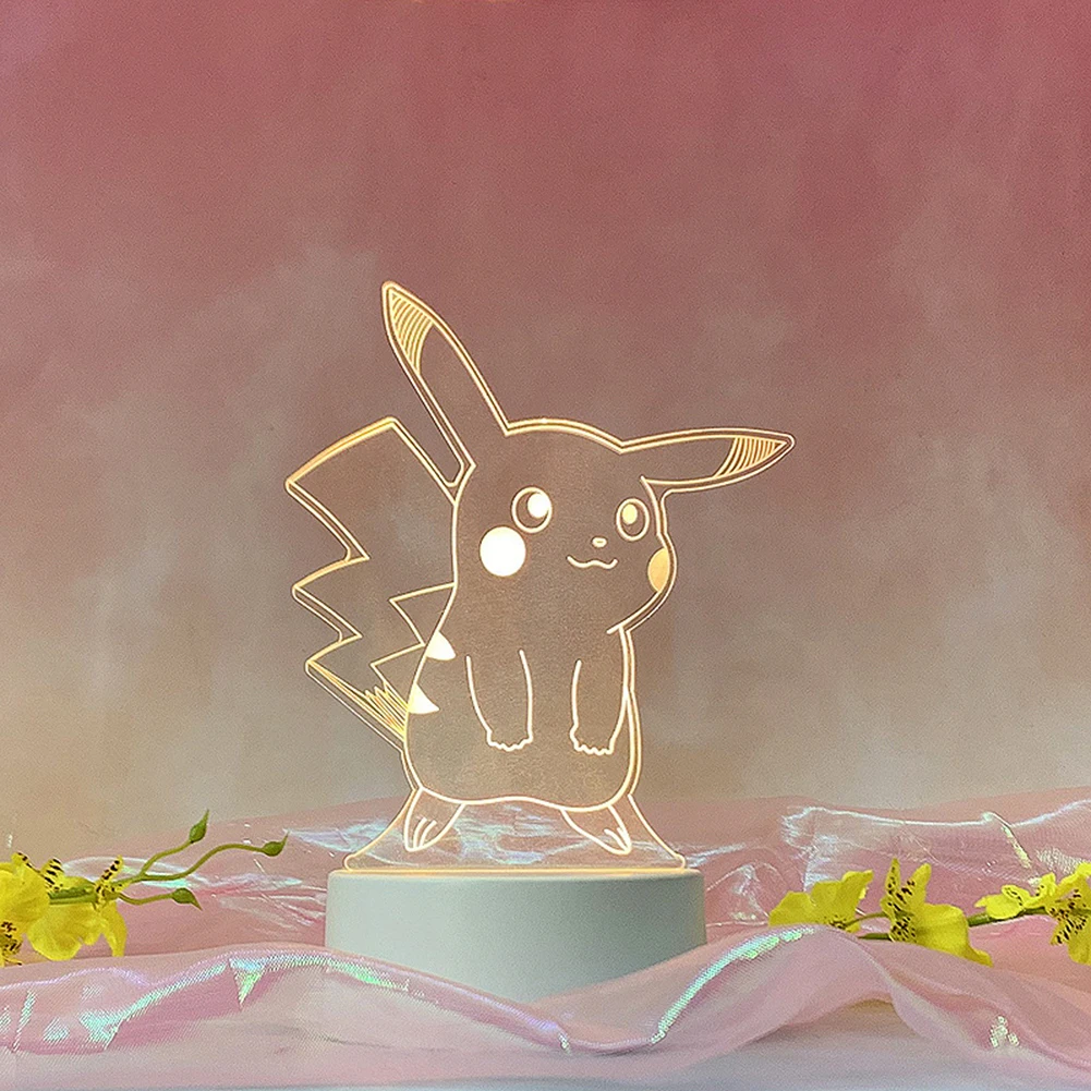 Акриловая Светодиодная лампа 3D прикроватный ночник с USB для детской спальни