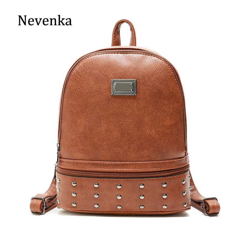 Женский винтажный рюкзак NEVENKA повседневный вместительный из искусственной кожи