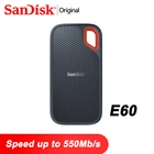 Внешний жесткий диск SanDisk на ТБ, внешний Ssd на 2 ТБ, флеш-накопитель USB 3,1 Type-C 500 мс E60, портативный внешний SSD на 500 ТБ, Ssd для ноутбука