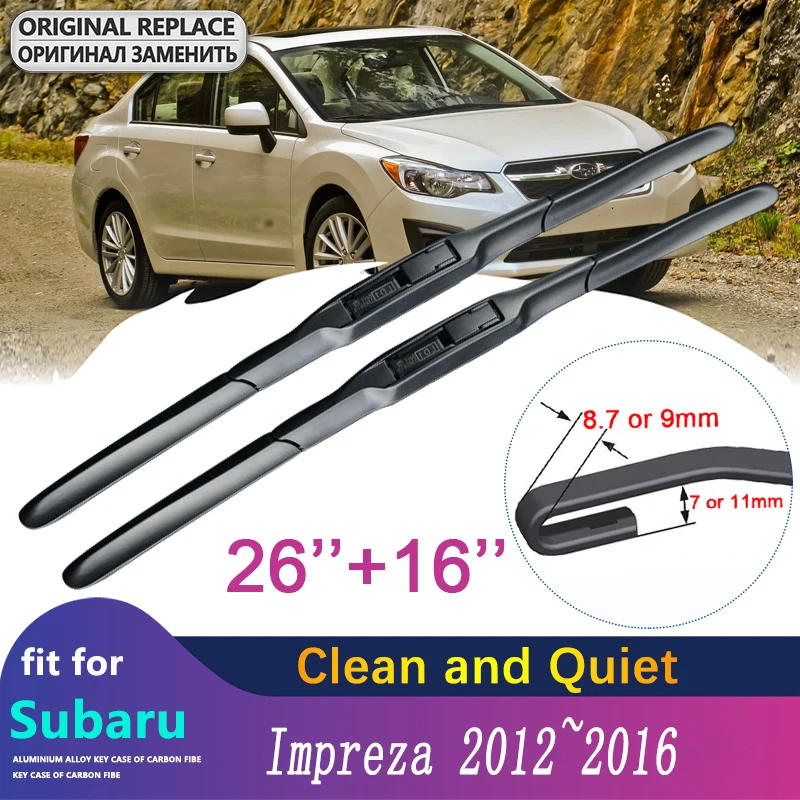 

Car Wiper Blade Windshield for Subaru Impreza WRX STI 2012 2013 2014 2015 2016 Front WindowWindscreen Wipers Car Accessories