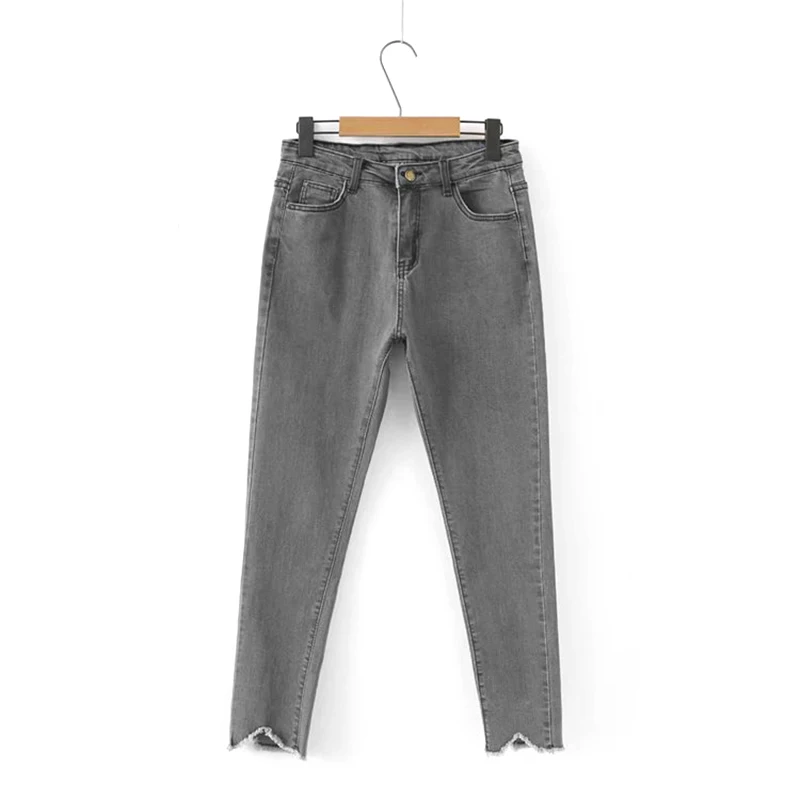 GOPLUS корейский стиль для женщин джинсы стрейтч большого Размеры с высокой талией