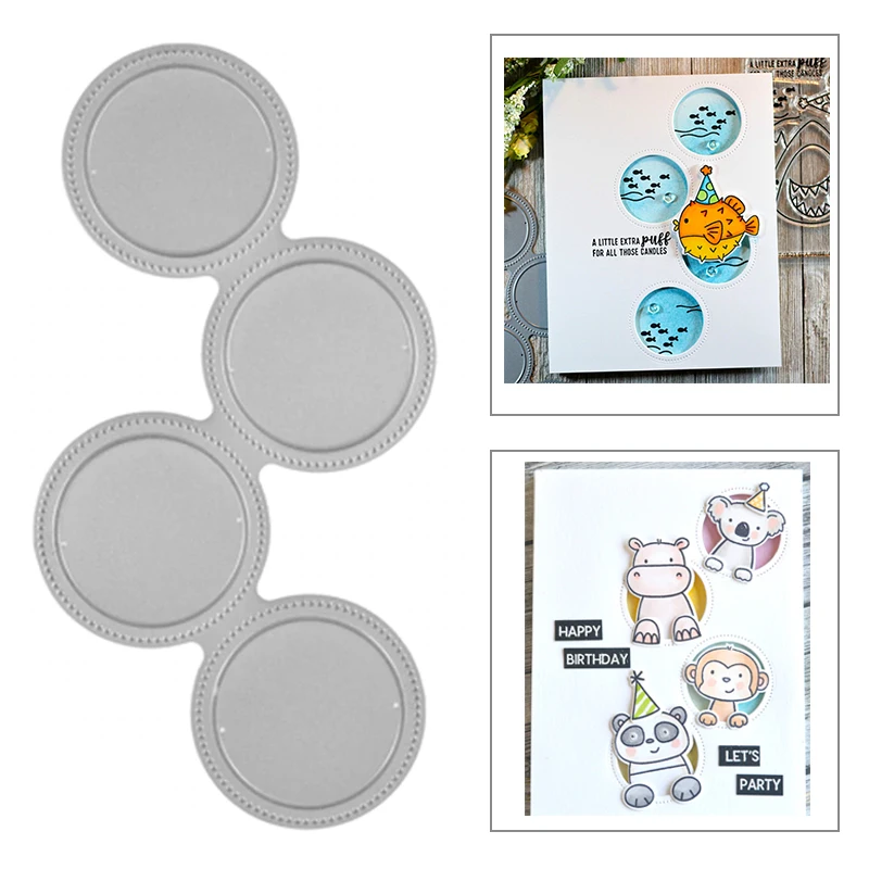 

Круглые полые ремесла металлические Вырубные штампы для скрапбукинга бумаги крафтовые декоративные штампы трафарет для изготовления альб...