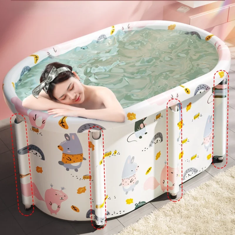 

Portable Adults Bathtub Foldable Large Nordic Style Plastic Bathtub Sauna Spa Banheira Dobravel Household Merchandises EI50YT