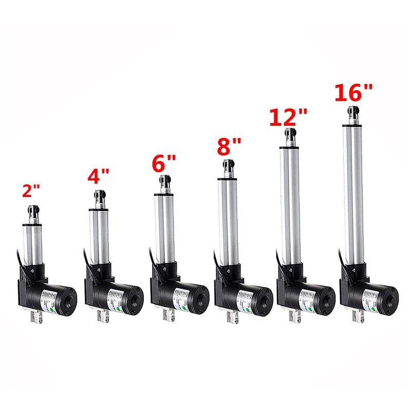 

NEW 900LBs/4000N Aluminum Linear Actuator Motor Door Opener Heavy Bracket Lift 12V 2-16 50mm 100mm 150mm 200mm 300mm 400mm