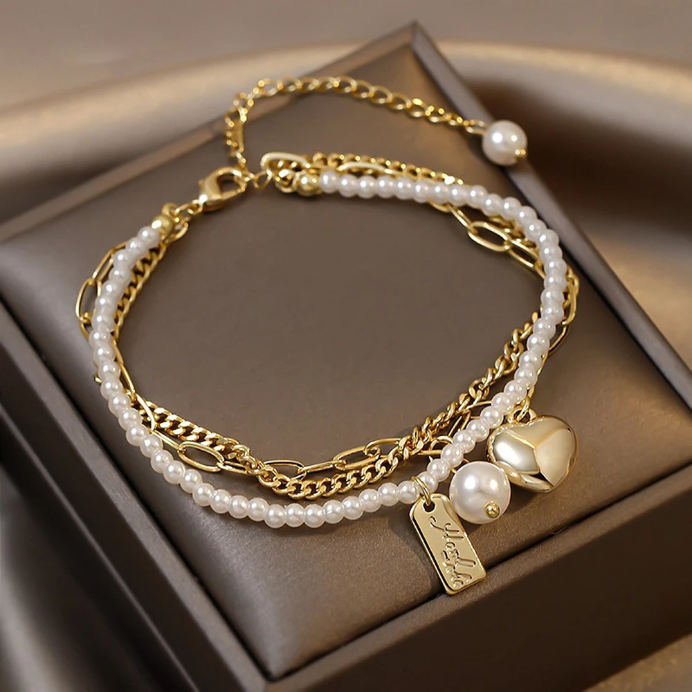 

Ms Style Restoring Ancient Ways Multilayer Imitation Pearl Bracelet, Individuality Creative Luxury Jewelry Bracelet Party Gift
