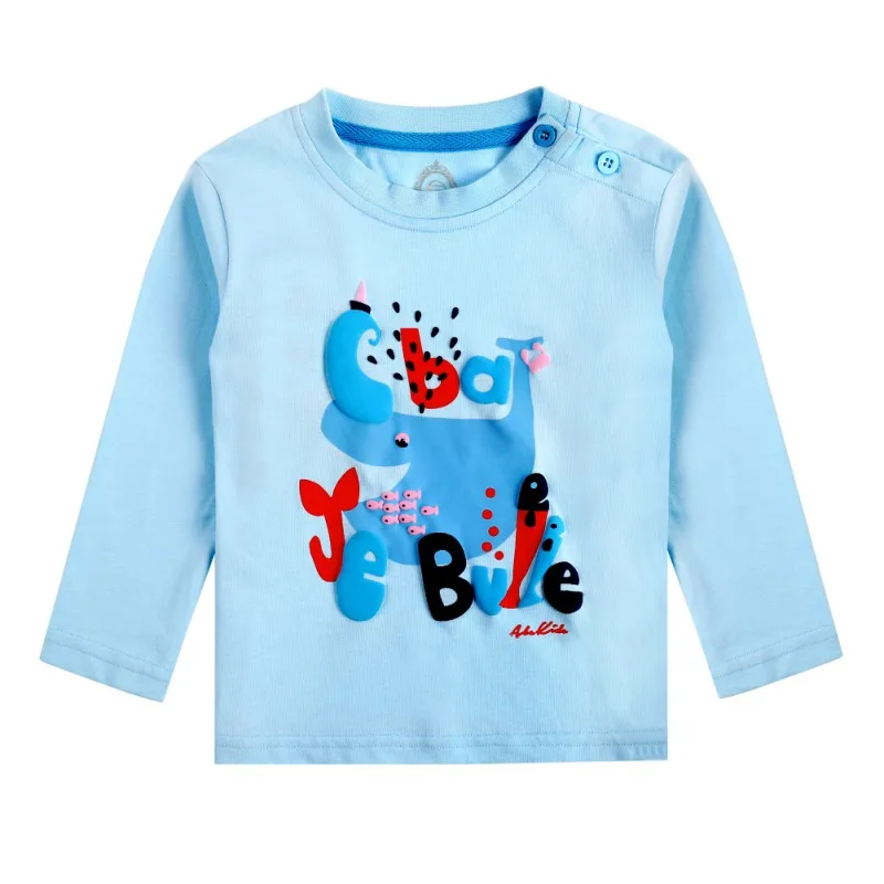 Детская футболка с круглым вырезом и длинными рукавами Осенняя милым буквенным