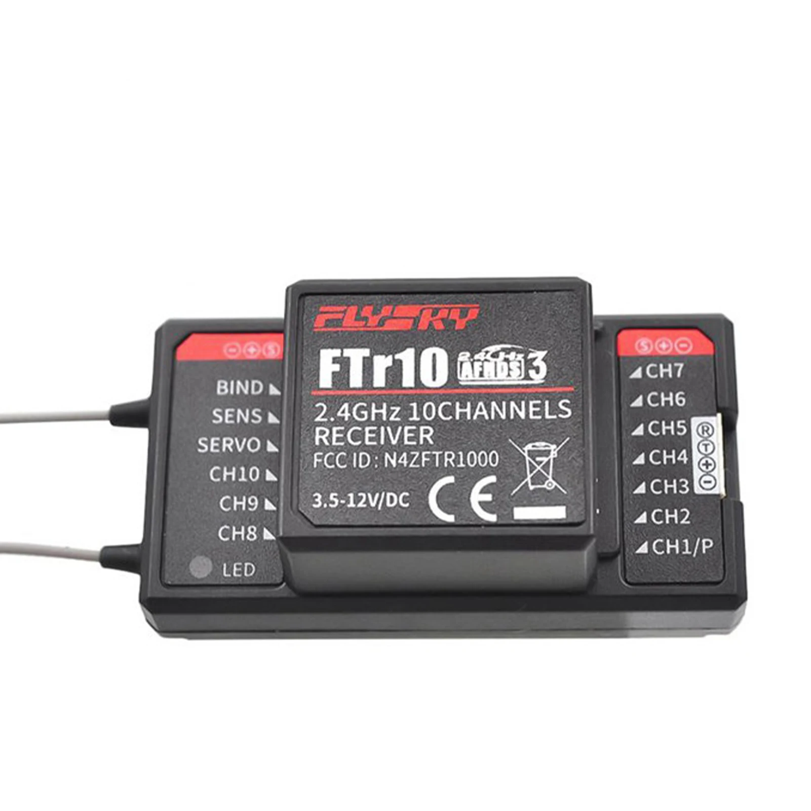 FlySky FTR10 2 4G 10CH AFHDS 3 RC приемник двойная антенна Поддержка i BUS с помощью которого