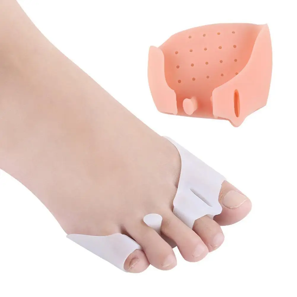

New Silicone Toe Separator Hallux Valgus Corrector Pad Hallux Valgus Orthopedic Protector Elastic Toe Correction Nylon Sepa Z7C2