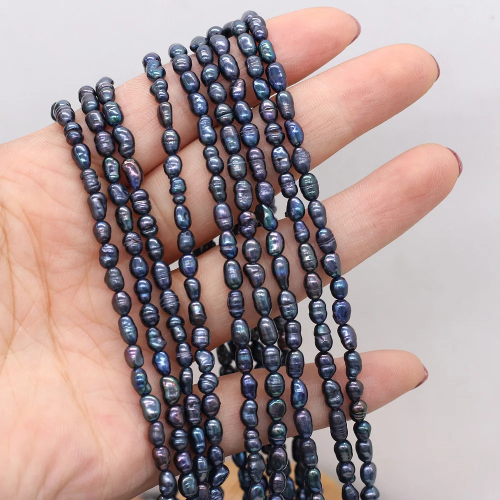 

Explosive Hot Sale Natural Freshwater Pearl Black Rice Bead Handmade Crafts for Jewelry Making Necklaces Bracelet and Accessorie