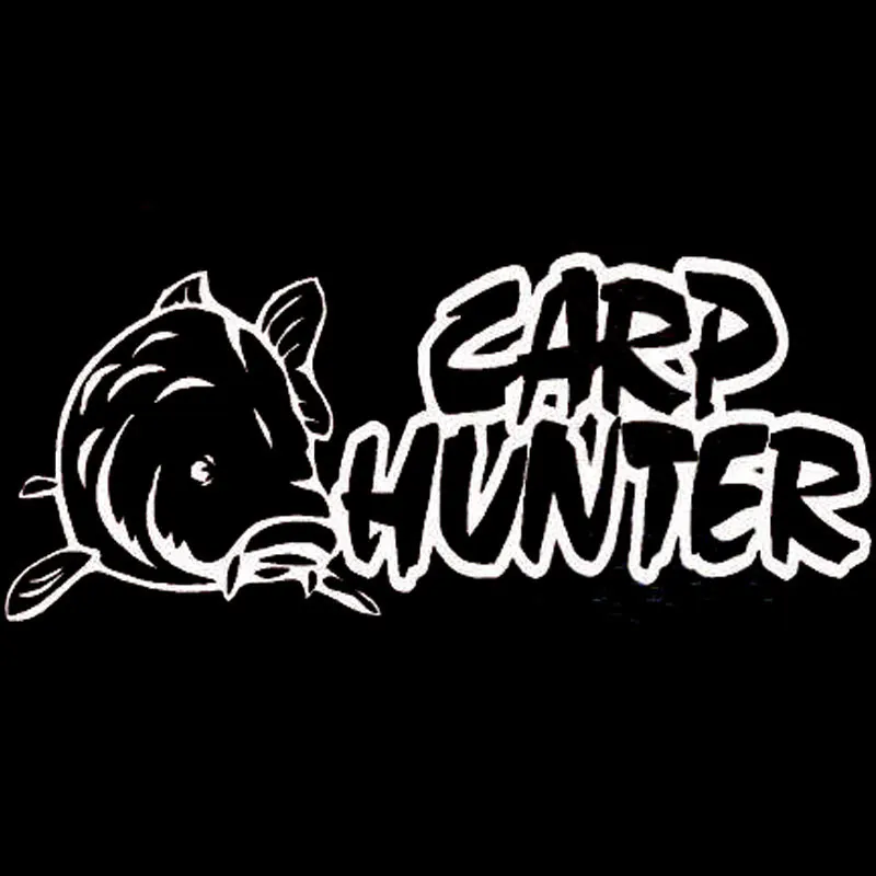 

Car Sticker Car Modeling Carp Hunter Fishing PVC Waterproof Sunscreen Decal Accessories 16cm*6.5cm