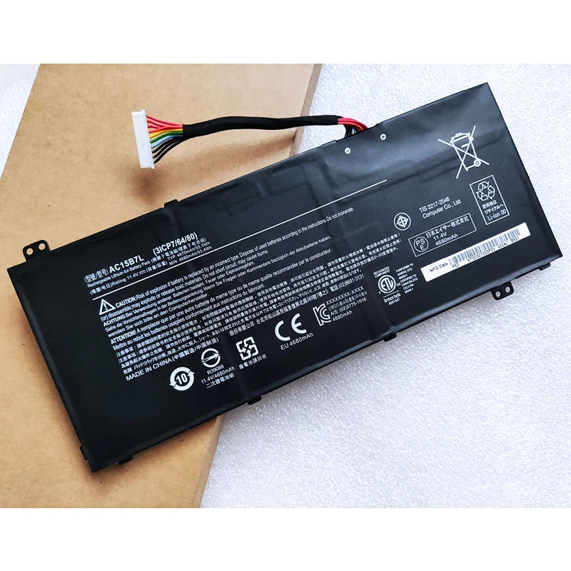 Оригинальная Аккумуляторная Батарея AC15B7L AC14A8L для Acer Aspire V15 Nitro VN7-591 591G 592G 571G 572G