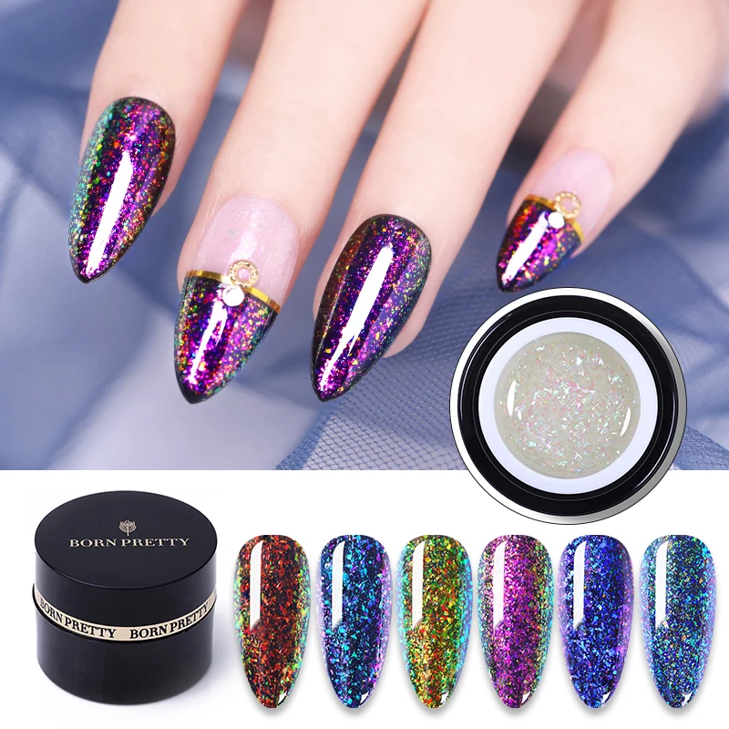 BORN PRETTY хамелеон пайетки гель лак для ногтей био Гели Soak Off Гель Лаки УФ косметика