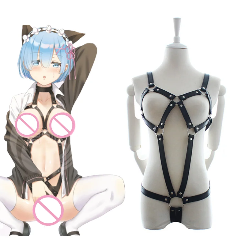 Комбинация эротическое женское сексуальное нижнее белье кожаный регулируемый