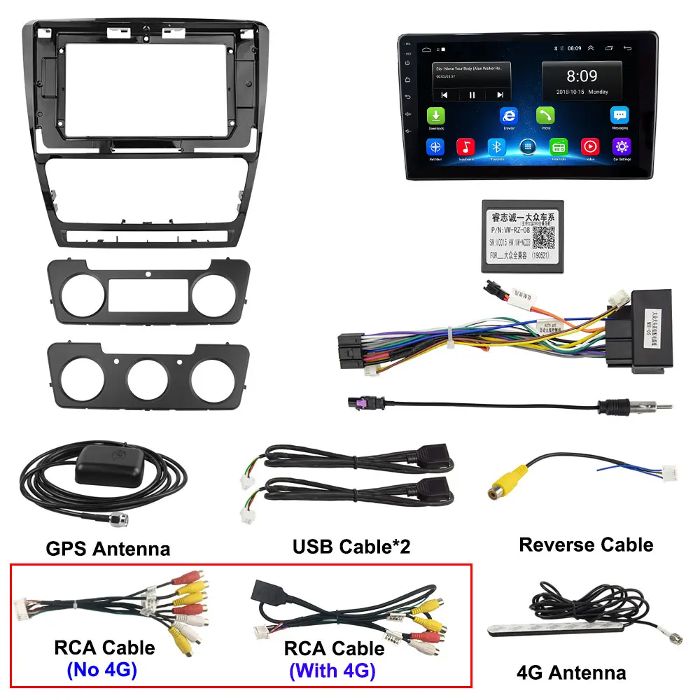 Android автомобильное радио 10 1 ''IPS 2din мультимедийный плеер для SKODA Octavia 2 2011 2013 A5
