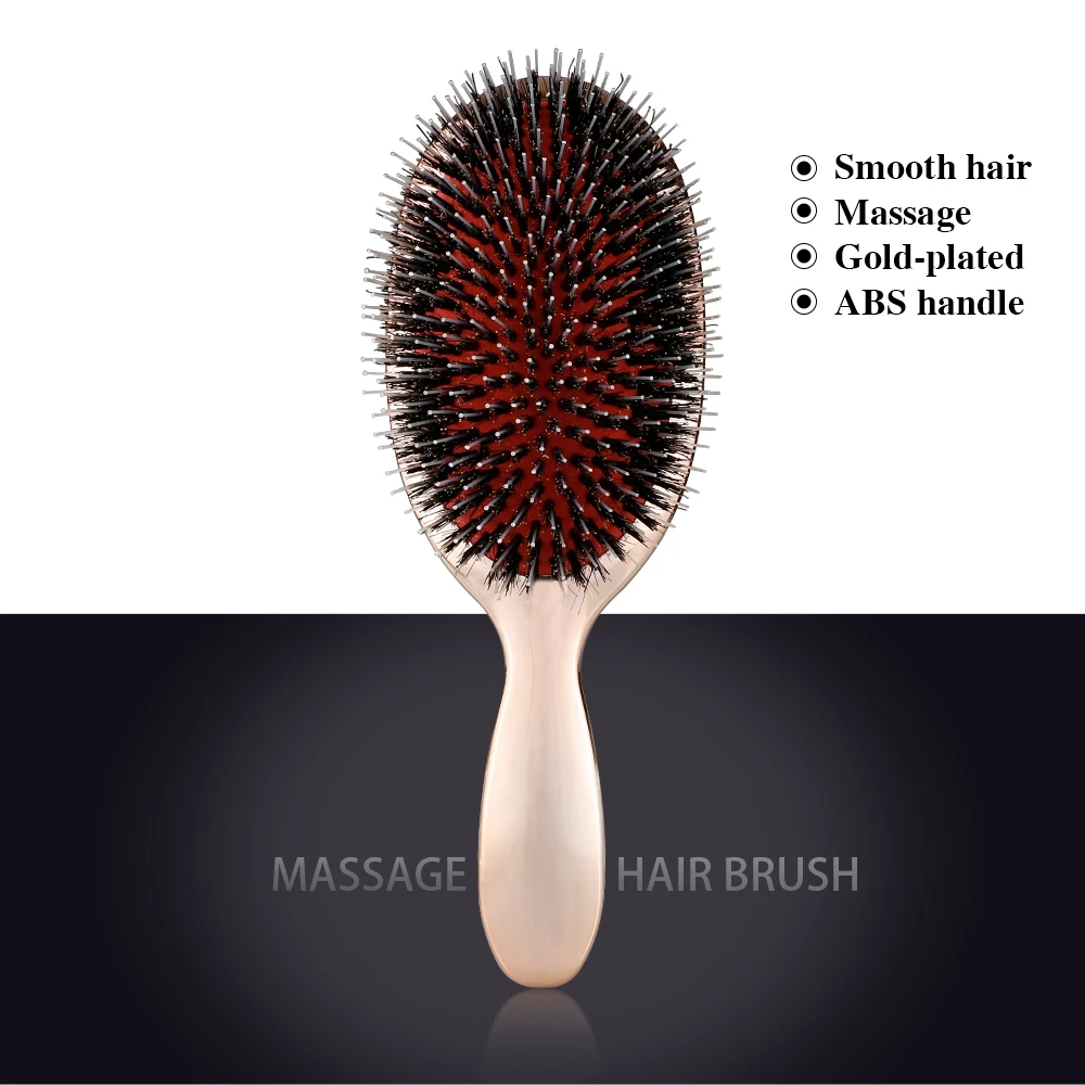 Выбранная натуральная Массажная щетка для волос Антистатическая ABS Ручка