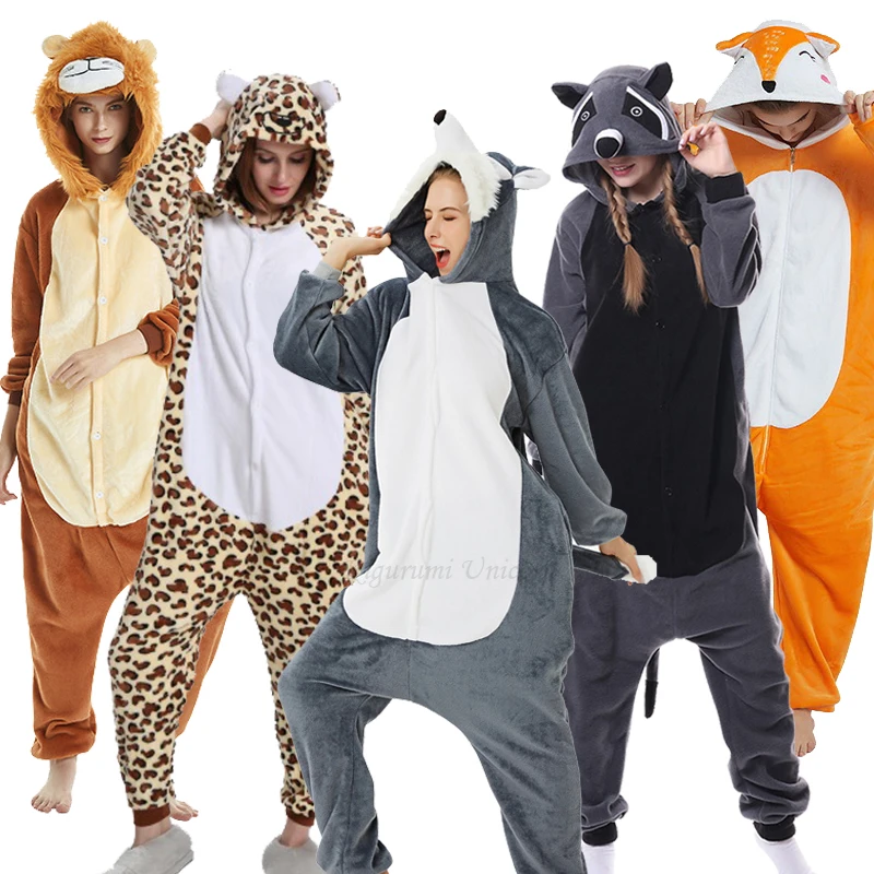 Пижама кигуруми в виде единорога комбинезон для взрослых и детей зимняя женщин