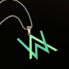 Ожерелье с подвеской Alan Walker женское, модное электрическое Сверкающее ювелирное украшение на шею из нержавеющей стали, простые цепочки, ожерелье