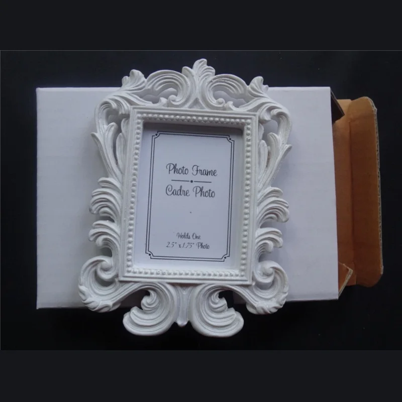 Baroque Photo Frame Square Picture Holder Wedding Home Decoration Black and White Small Gift | Дом и сад