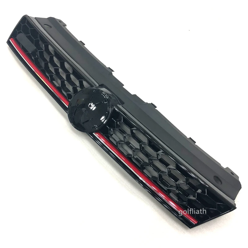 Решетчатая решетка для переднего бампера из АБС пластика верхняя Volkswagen Polo 2011