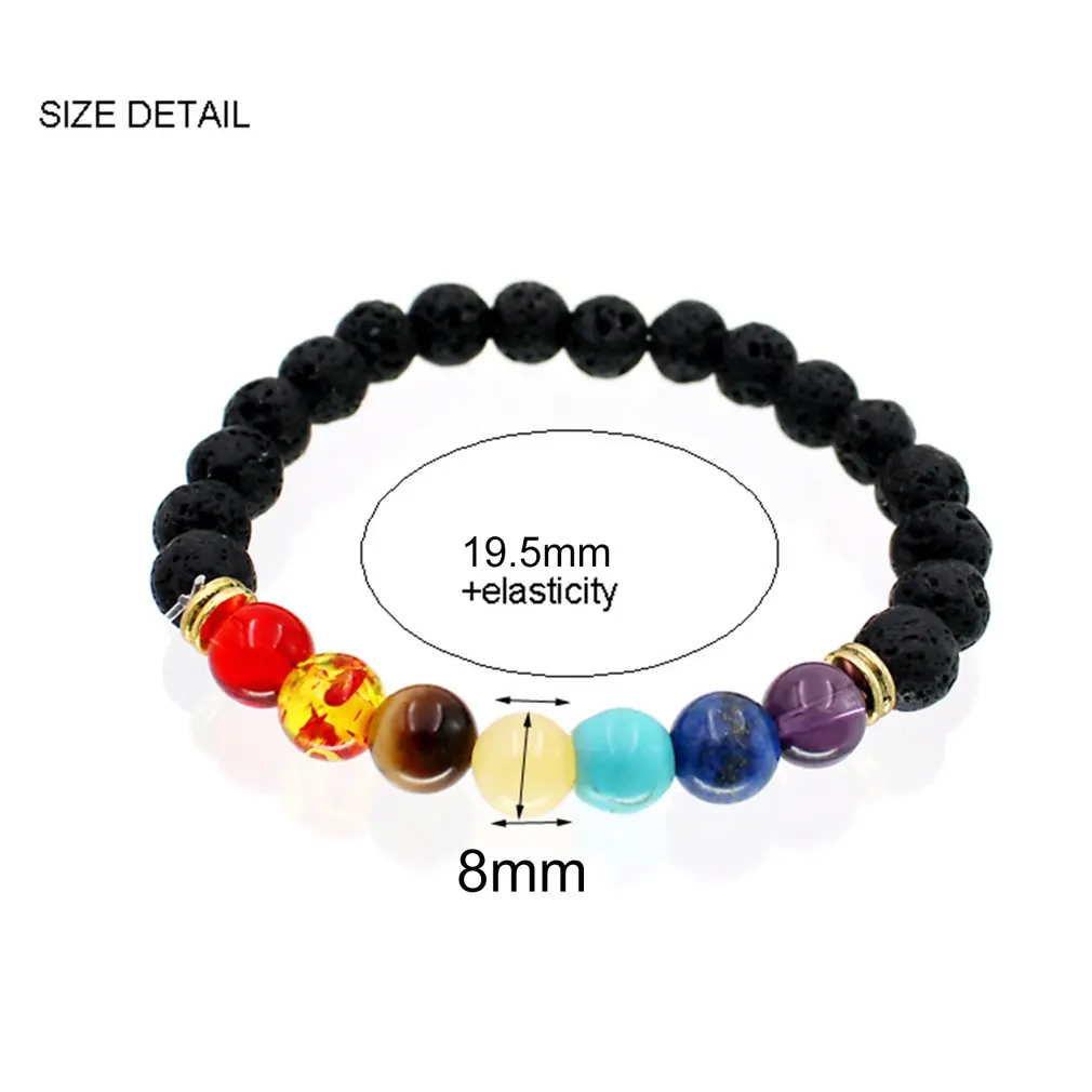 

Volcanic Stone Bracelet For Men Lava Wooden 8mm Beads Bracelet Tibetan Buddha Wrist Chain Women Men's Jewelry Bracelets Massage