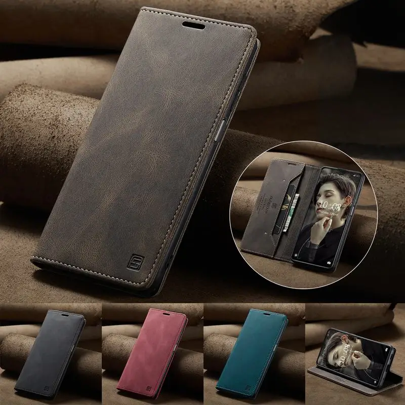 Magnetic Flip Case For Xiaomi Redmi Note 10 Pro Caso Leather Wallet Card Pocket Coque Funda RFID | Мобильные телефоны и