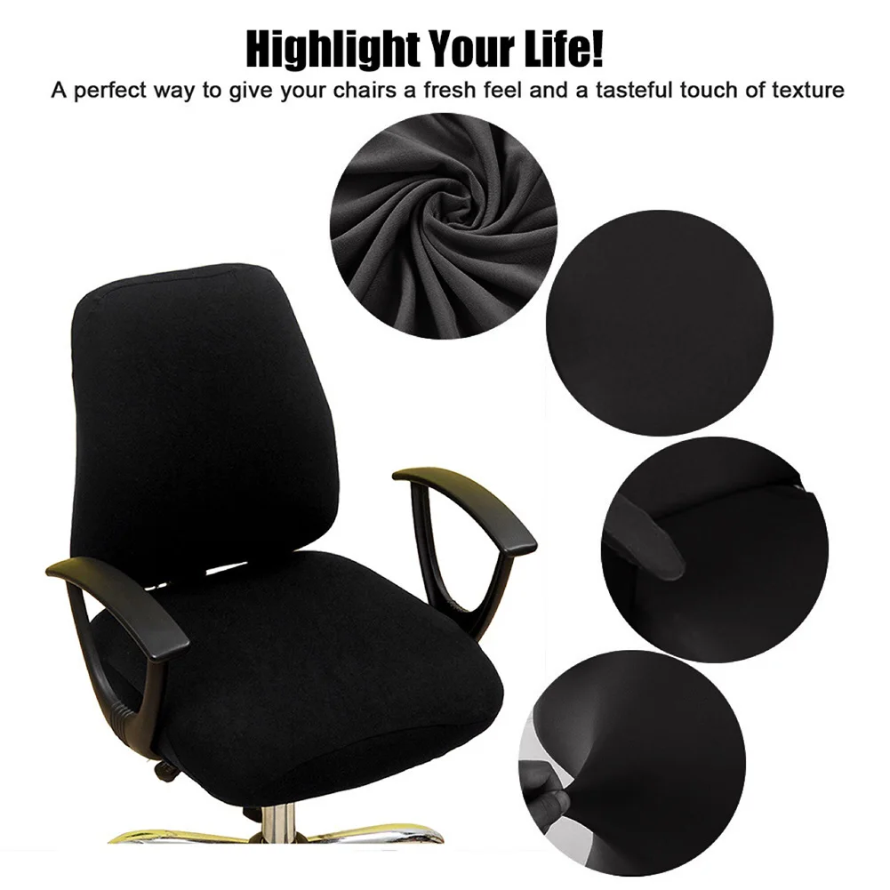 Removable Chair Cover Elastic Office Swivel Flexible Geometric Stripe Printed Armchair THIN889 | Дом и сад