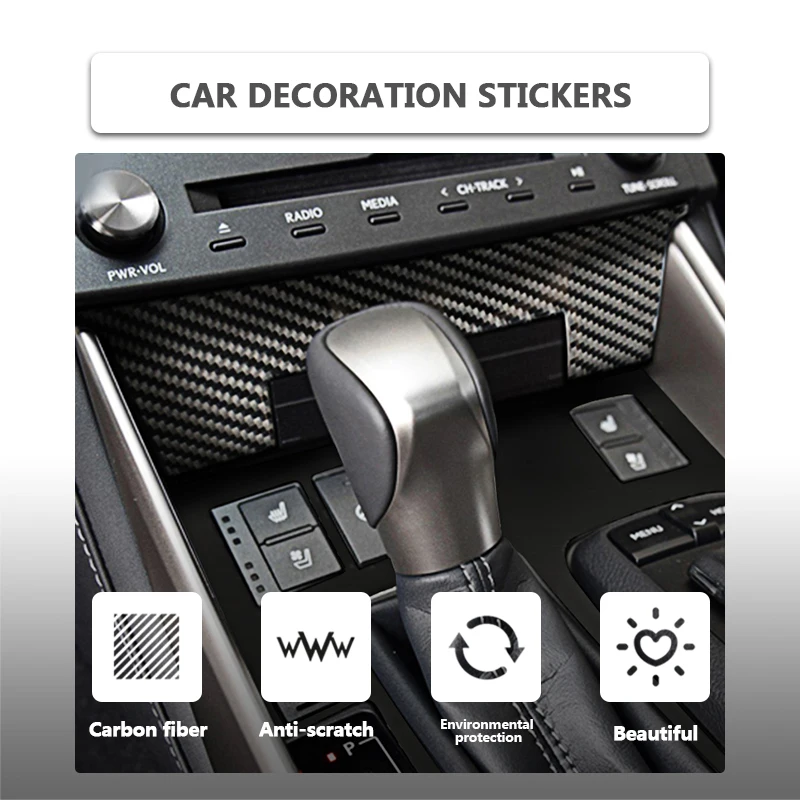 Стайлинг автомобиля углеродное волокно Автомобильная центральная консоль CD