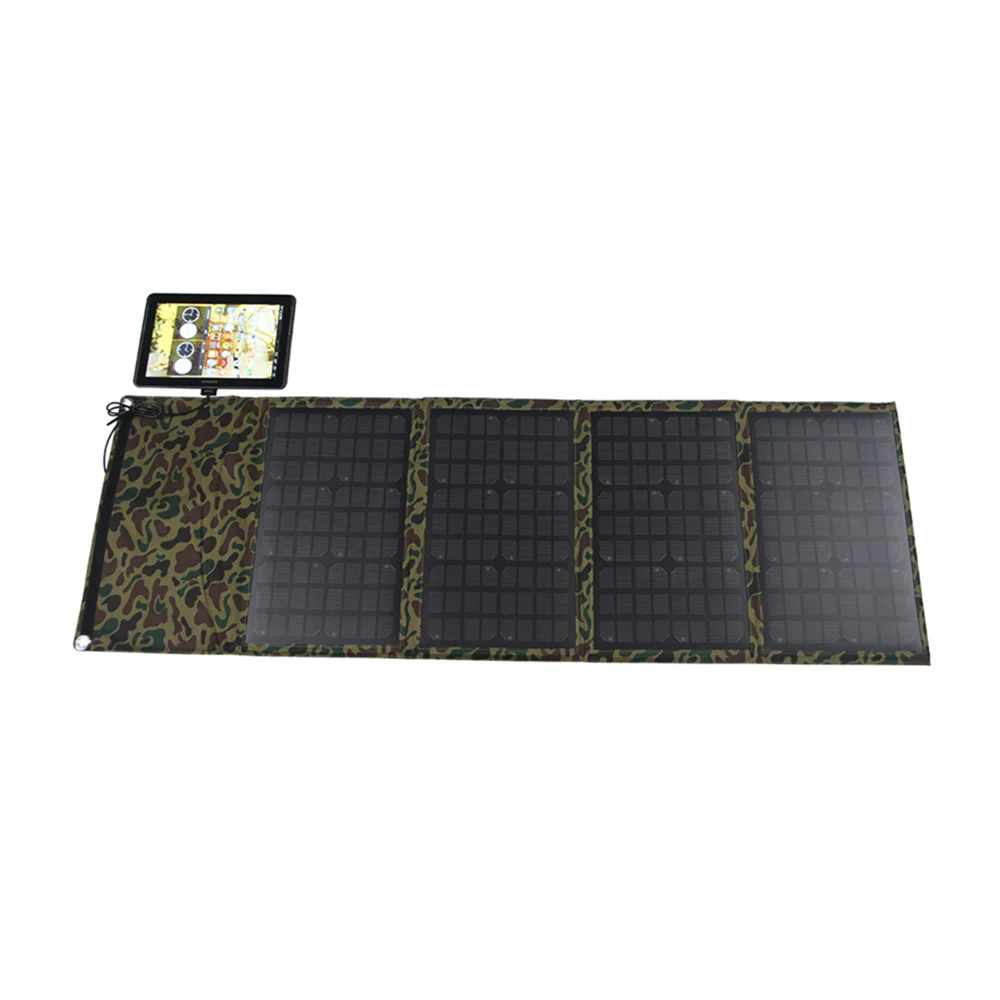 

2019 New Design 40W Solar Cells, Solar Panel Portable DC5521 & USB or SAE DC + USB Port 44*29*5cm 5v*2100ma 125*36*0.5cm CN;GUA