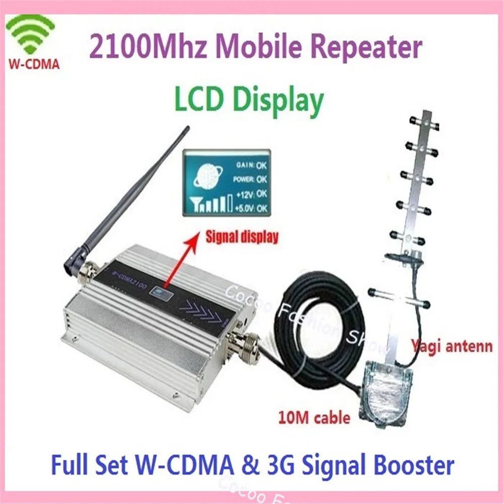 ZQTMAX 3G усилитель сигнала 2100 WCDMA UMTS мобильный телефон сотового 3g Ретранслятор с