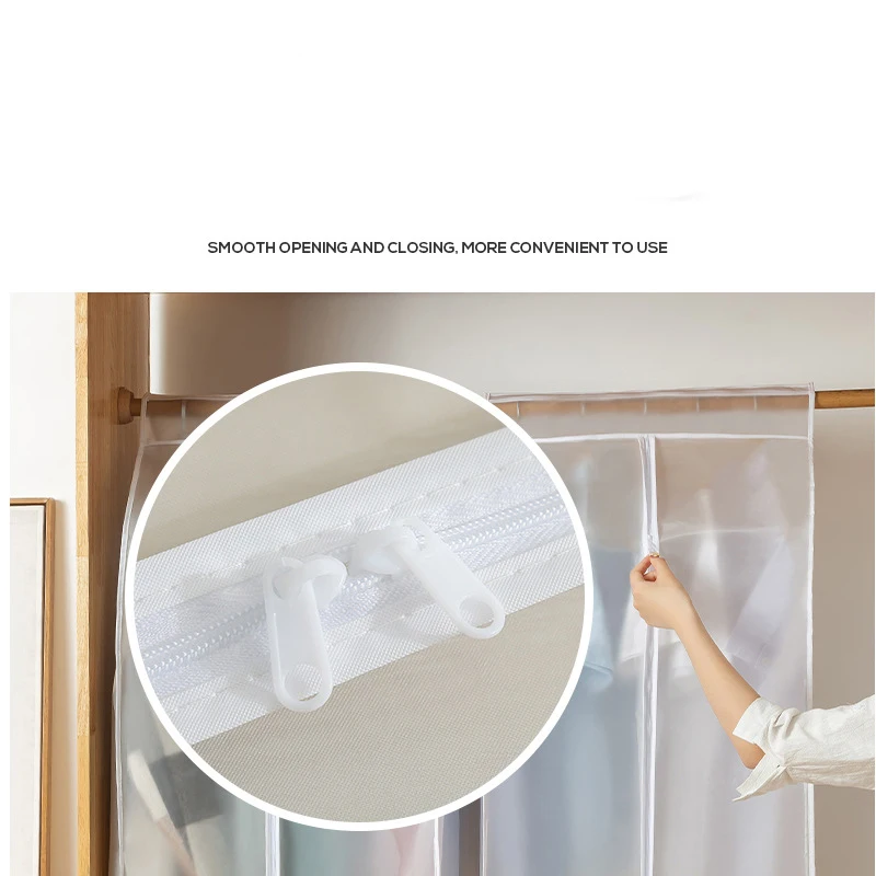 

Clothes Dust Cover Dustproof Garment Cloth Storage Waterproof Suit Coat Protector Pouch Case Organizer Wardrobe Hanging Clothing