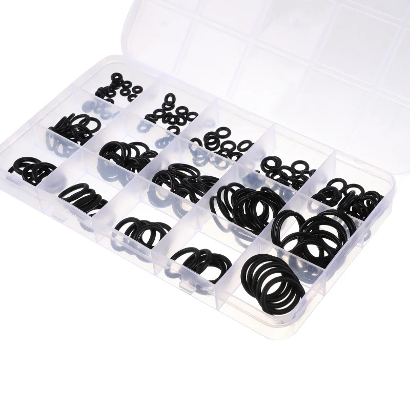 

225/200/425pcs set Rubber NBR Seal Ring Kit Nitrile Rubber NBR O-Ring Gasket Sealing Ring O Rings Rubber Kit 15 Sizes QHOE