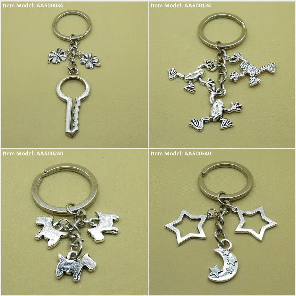 Keychain Keyring Key Skeleton Fake Leaf Clover Lucky Prince Frog Dog Puppy Moon Star Jewelry Bag Charms Suppliers Wholesale | Украшения и