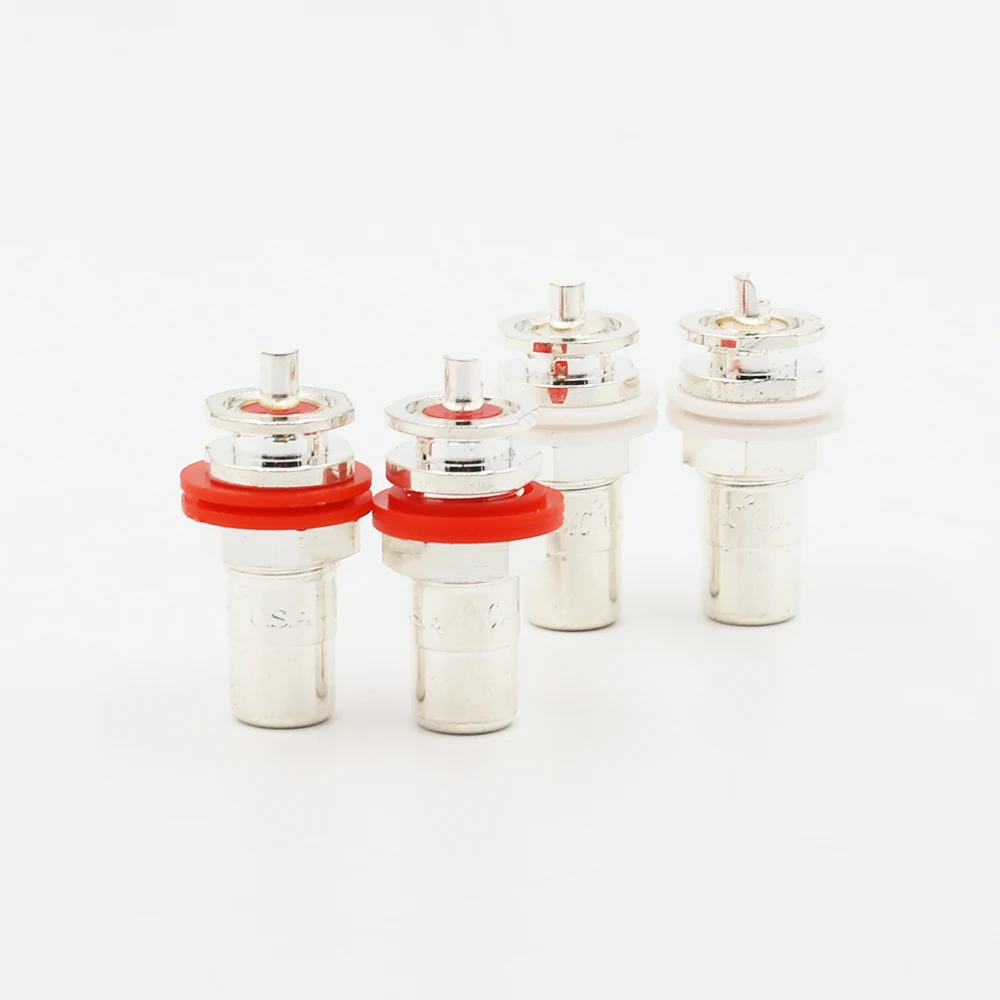 4 шт. CMC 826 AG RCA аудио гнездо разъем посеребренный для DIY amp|Коннекторы и разъёмы| |