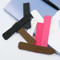 natural rubber mens watch band casual series for hublot waterproof silicone multi color 15mmx21mm womens watch accessories