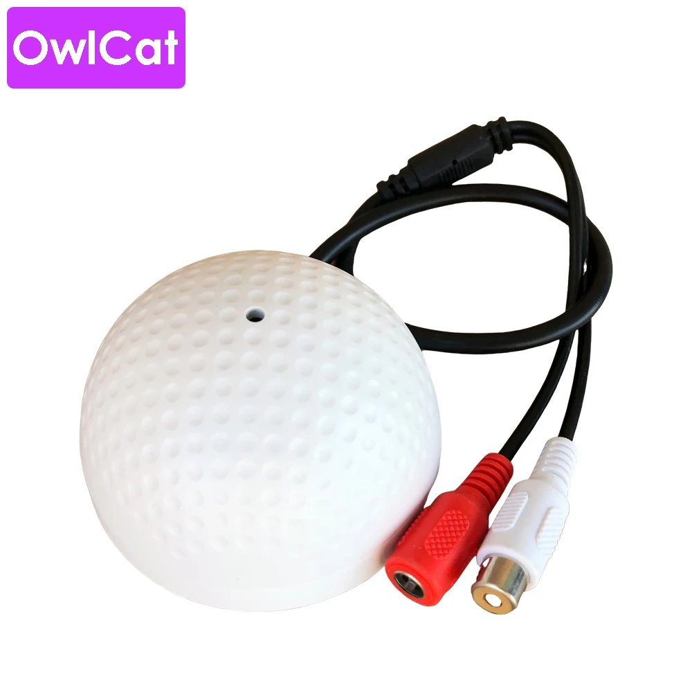 OwlCat аудио мониторинг микрофон звукосниматель микрофон для видеонаблюдения безопасности ip-камера встроенный предусилитель проводной голосовой монитор