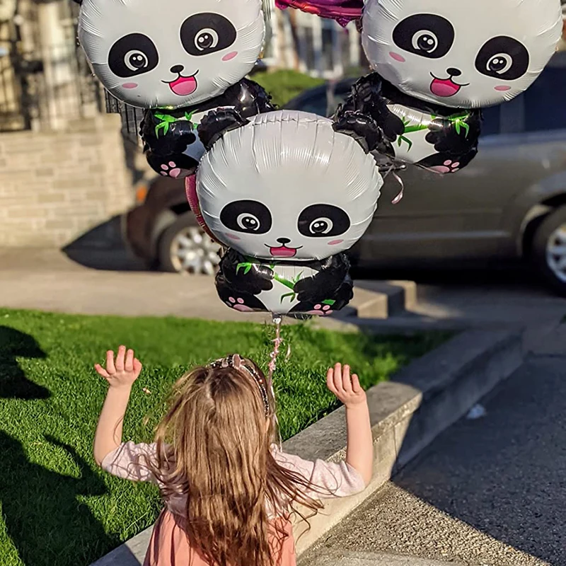 Мультяшная панда воздушный шар из фольги декор для вечеринки животные