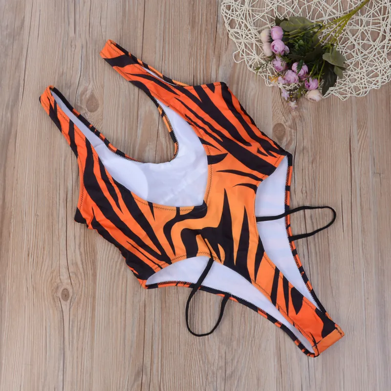 Женский новый бикини купальный костюм с открытой спиной цельный купальник