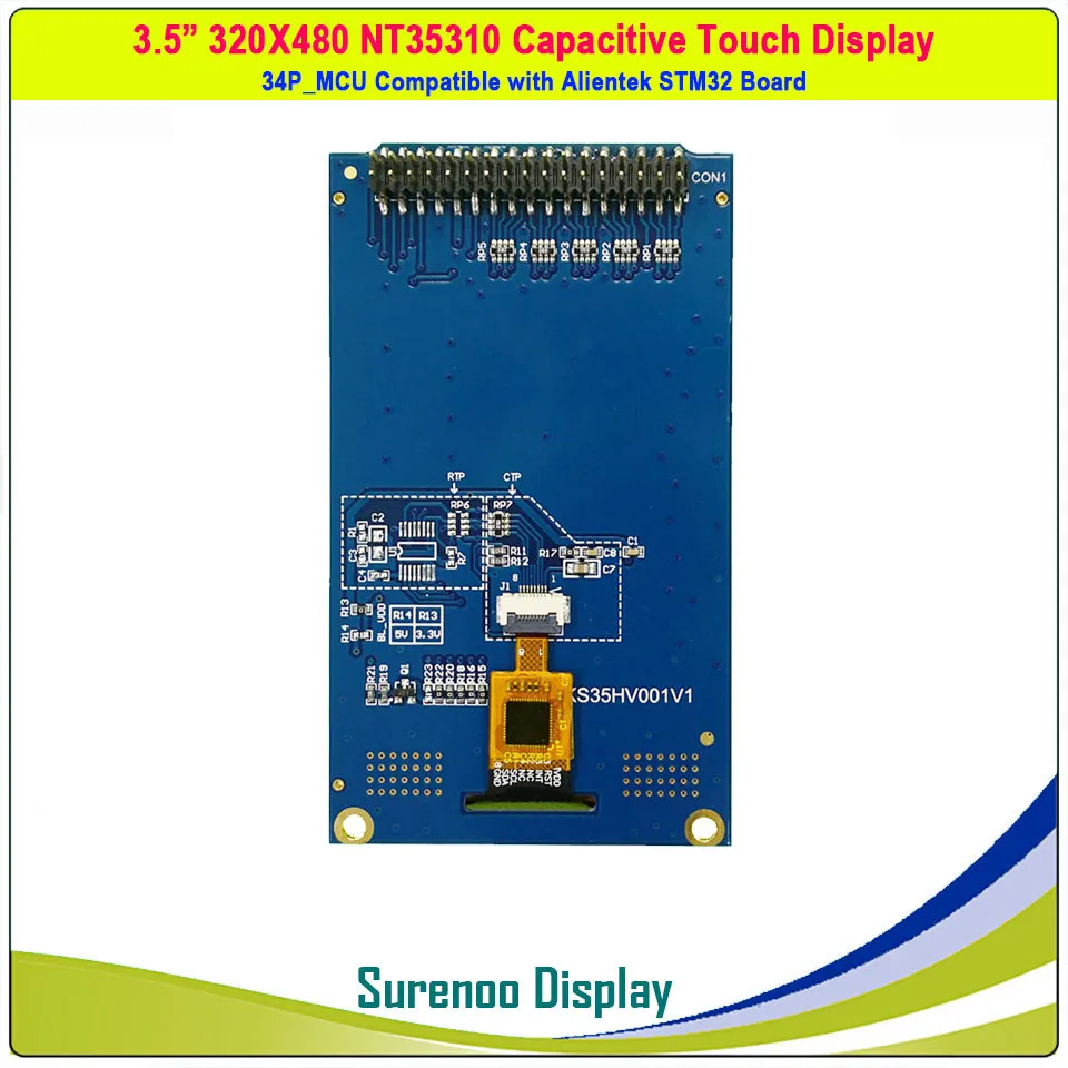 3 5 &quotдюймов 320*480 NT35310 TFT цветной ЖК модуль дисплей экран GT5668 емкостная резистивная
