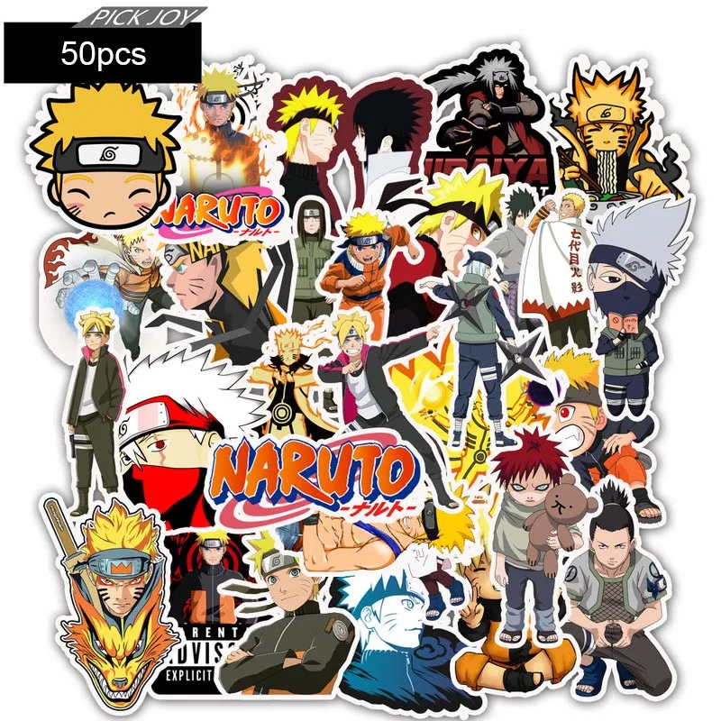 Наруто 50 шт./лот мультфильм наклейки тележка чехол каракули чемодан ноутбук ПВХ