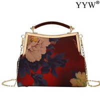 new vintage floral clutch bags elegant pure handmade bag fringe chain women shoulder crossbody bag women handbags female clutch