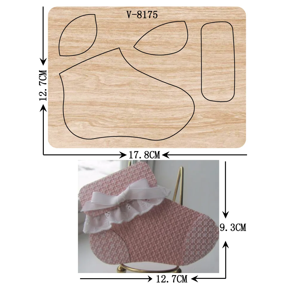 

New sock wooden dies cutting dies for scrapbooking Multiple sizes V-8175