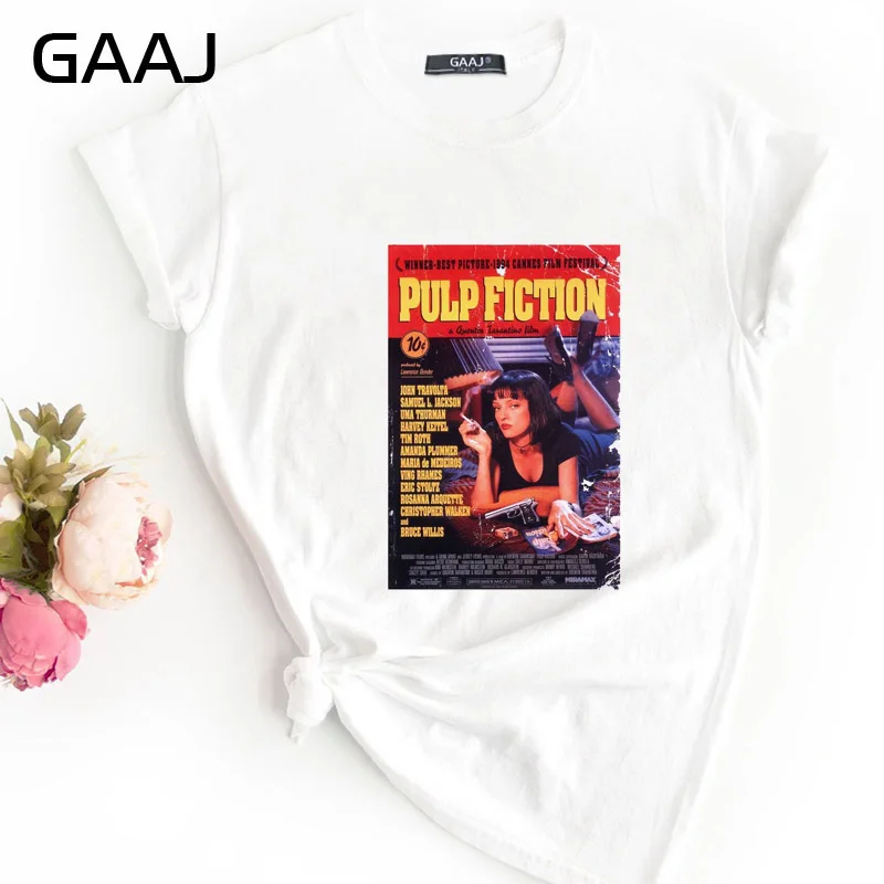 Новинка, забавная футболка Quentin Tarantino, женская футболка, модная футболка с графическим принтом, Ulzzang, Harajuku, уличная женская футболка - Цвет: 14