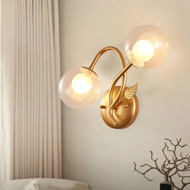 Стеклянный молекулярный прикроватный светодиодный настенный светильник