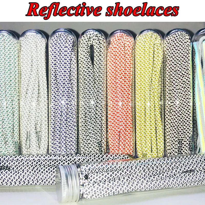 

1 Pair Fashion Colorful Shoelaces 120cm Reflective Elastic Band Comfortable Round Stretch Shoelaces Wholesale Hot Sale