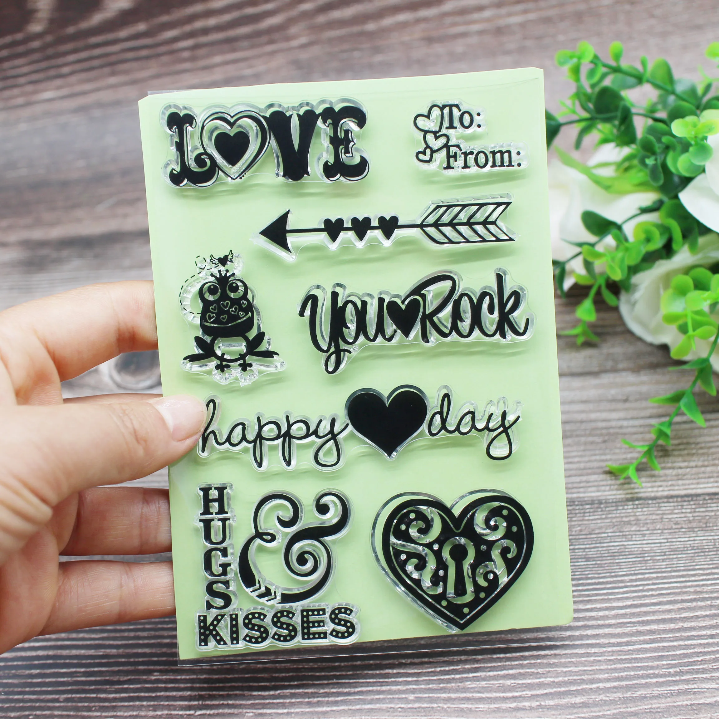 

LOVE material silicone transparent seal for DIY scrapbook transparent stamp clear chapter happy day stamp album photo card paper