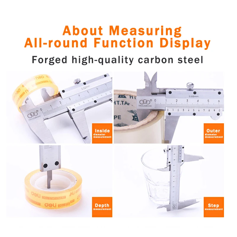 Трицикл 150 мм штангенциркуль микрометр из нержавеющей стали с ясным масштабом