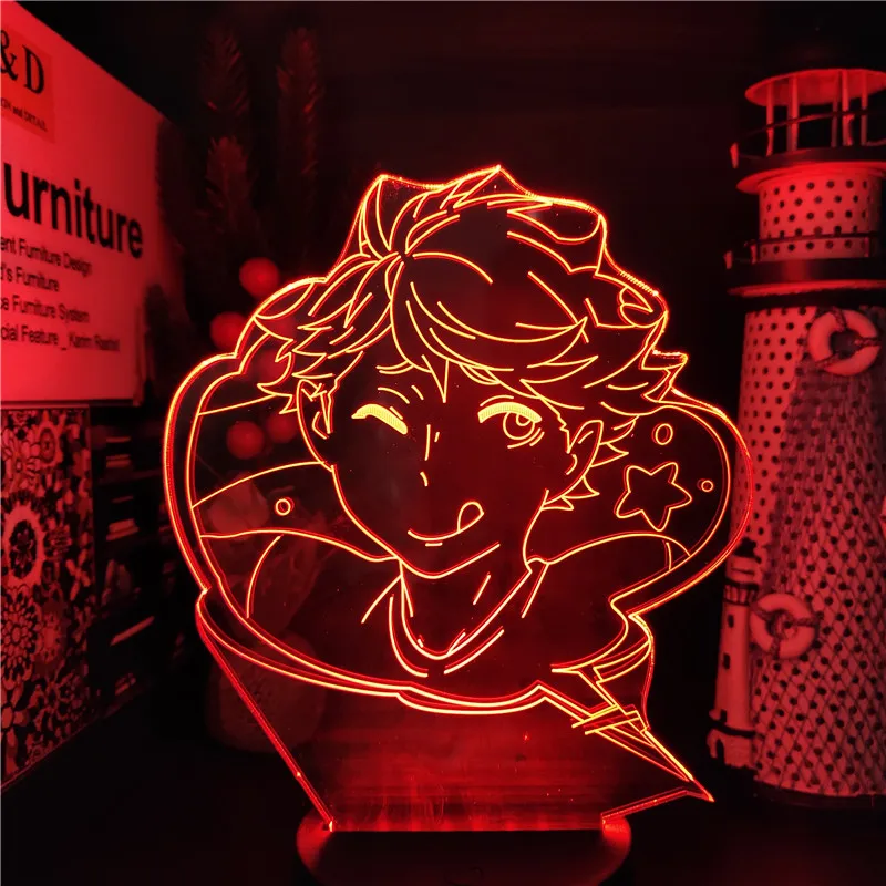 

Haikyuu LED Night Light Anime Figure Lamp IWA-CHAN OIKAWA Lampara De Noche Dormitorio Bedroom Decor Kids Lampe Lighting 3D Lampe