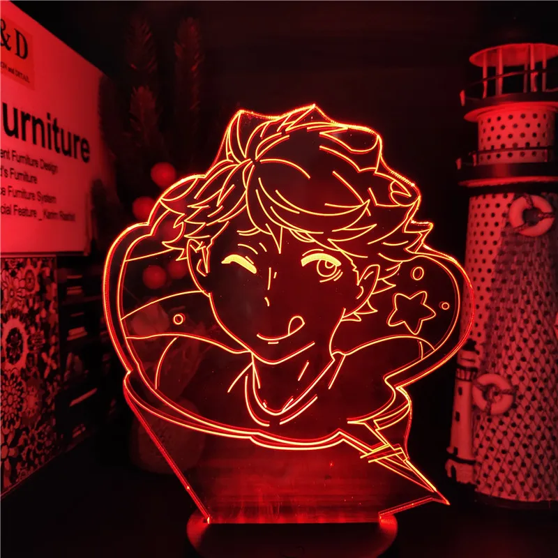 Кошма светодиодный ночной Светильник Аниме Фигура лампы IWA CHAN OIKAWA Lampara De Noche Dormitorio