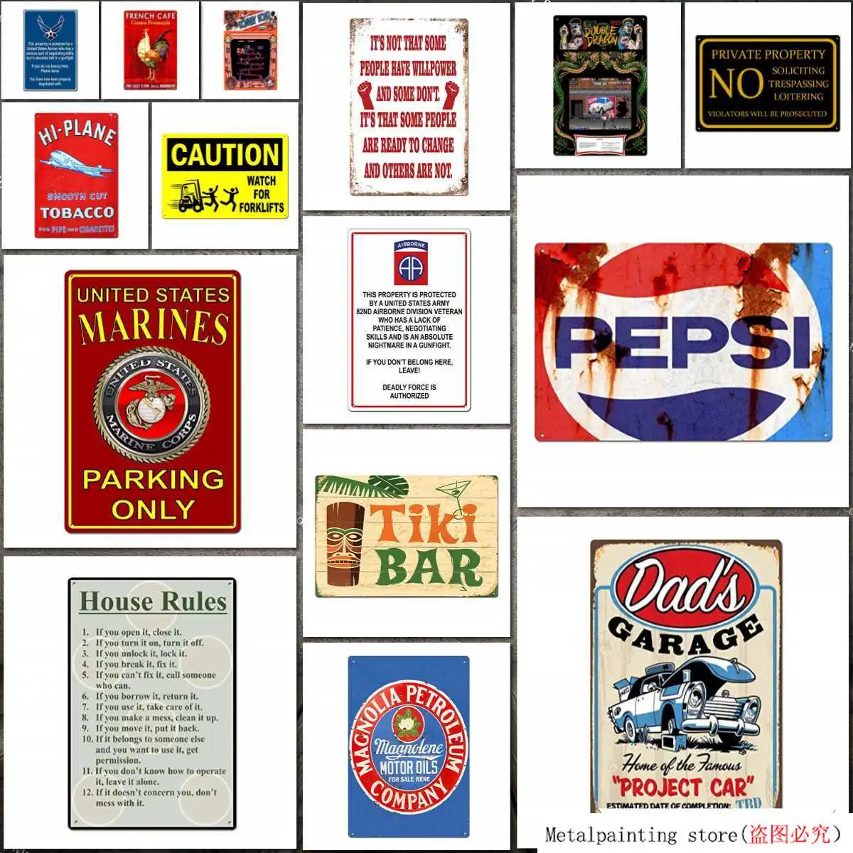 Свойства защищенные 82-й Ветеран в воздухе армейский оловянный знак