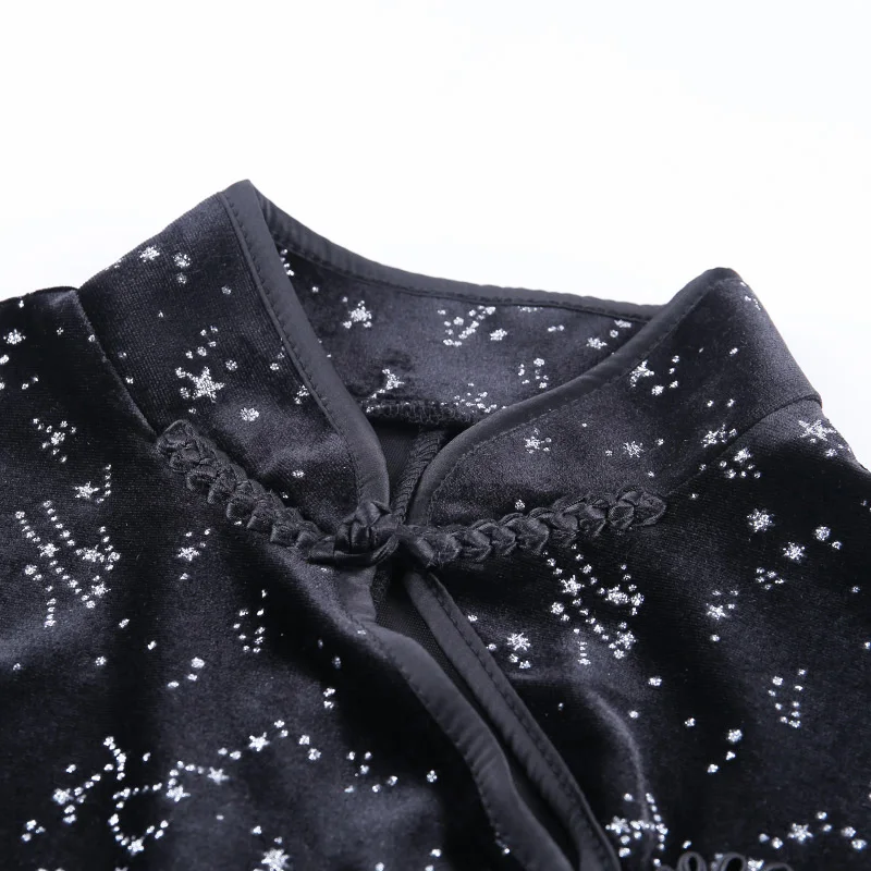 Женское винтажное мини-платье Gothblck облегающее платье с воротником-стойкой